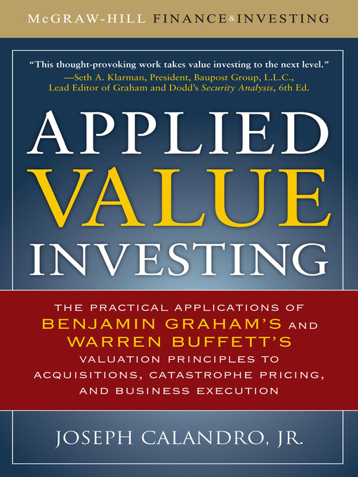 Title details for Applied Value Investing by Joseph Calandro - Available